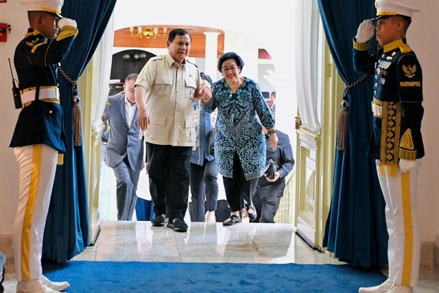Pertemuan Akrab Prabowo dan Megawati di Istana, Ditemani Dasco dan Puan