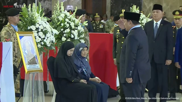 Momen Prabowo Beri Hormat Terakhir untuk 3 Prajurit TNI Gugur di Lebanon