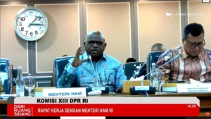 Momen Unik Natalius Pigai Ucap “Waalaikumsayang” Saat Rapat dengan Komisi XIII DPR